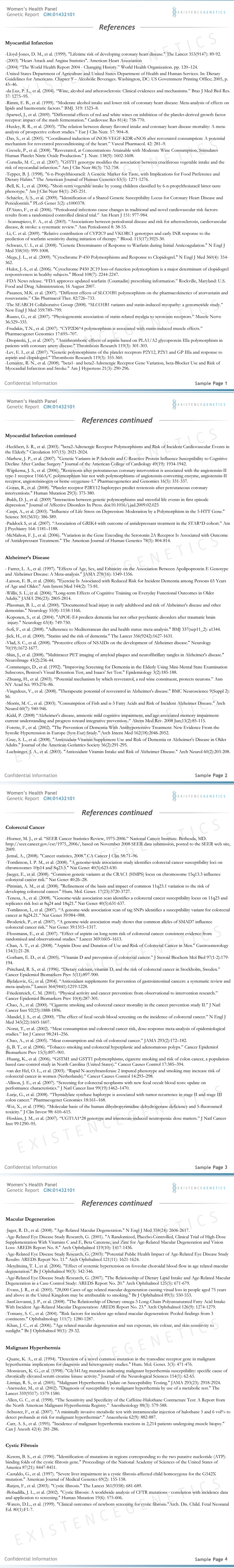 references sample genetic report